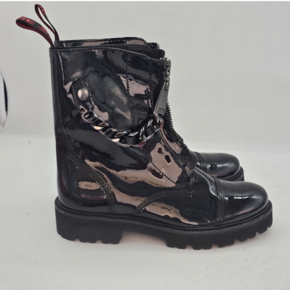 Zadig&Voltaire Women Joe Cecilia Patent Leather Black Ankle Boot EU39 NWD - Picture 9 of 10